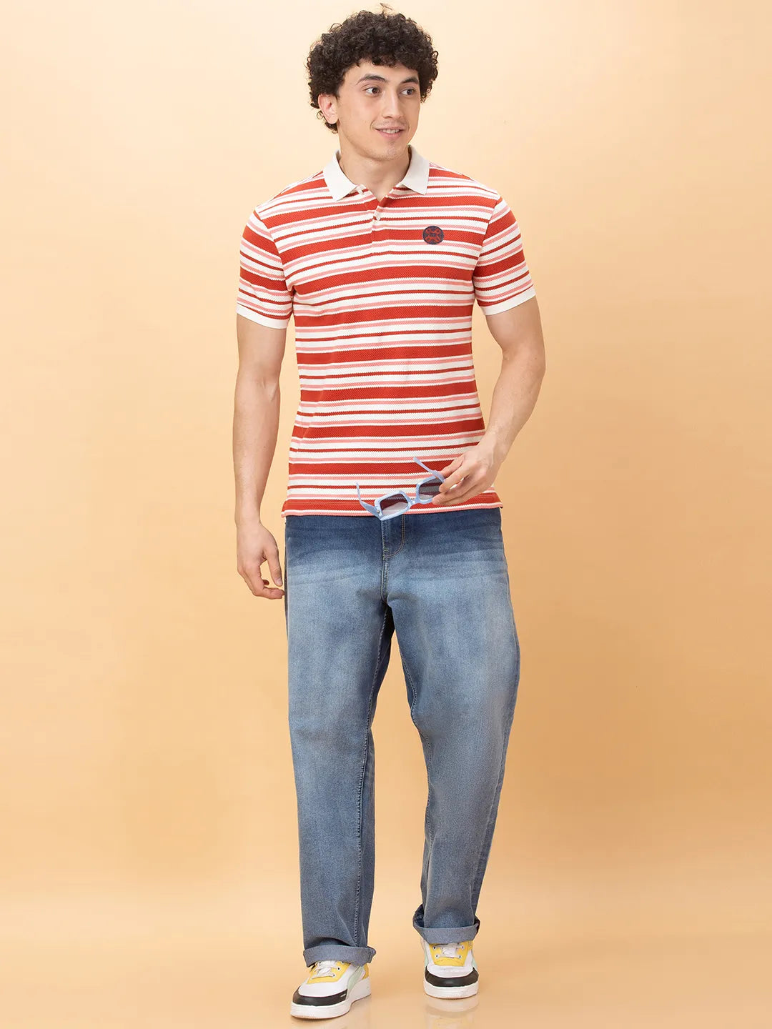 Being Human Clothing Mens-Top Polo Neck Rust