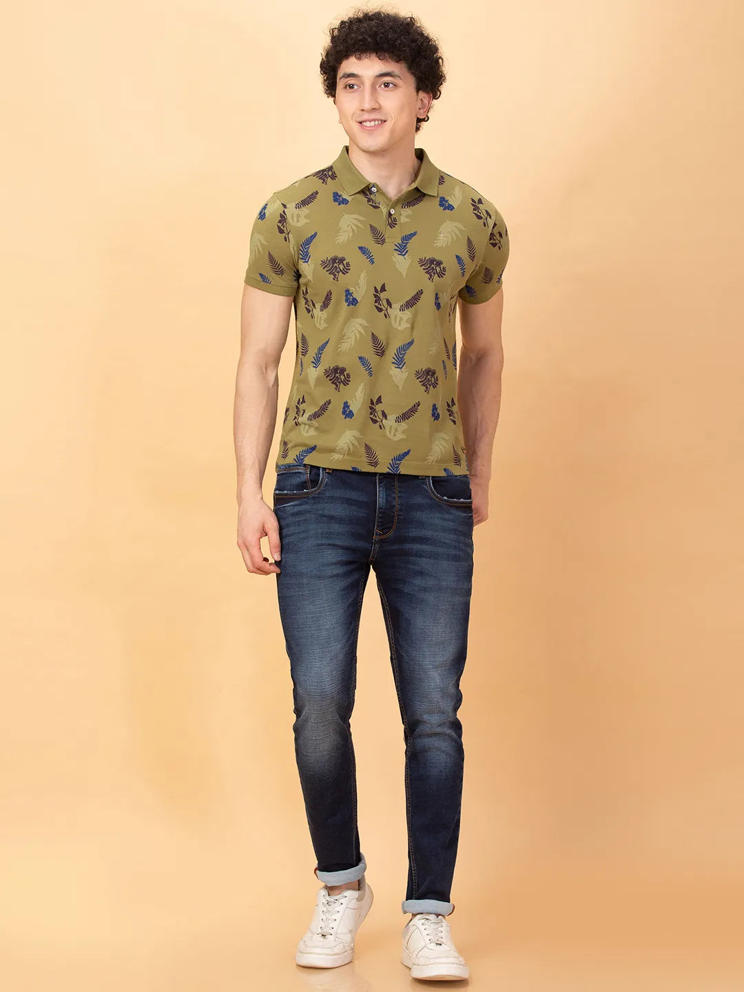 Being Human Clothing Mens-Top Polo Neck Olive