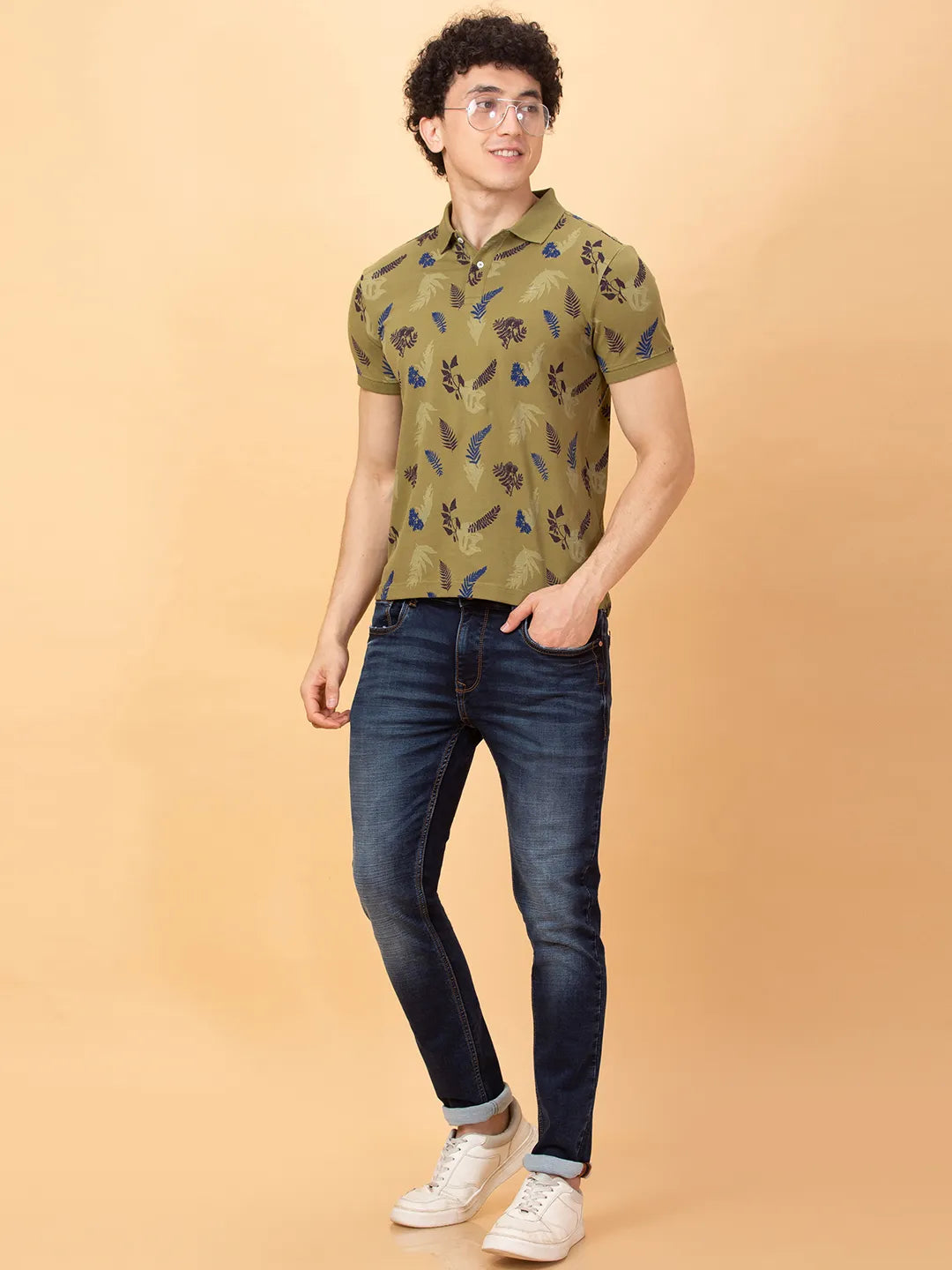 Being Human Clothing Mens-Top Polo Neck Olive