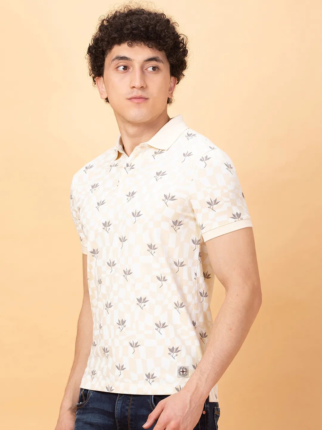 Being Human Clothing Mens-Top Polo Neck Chalk