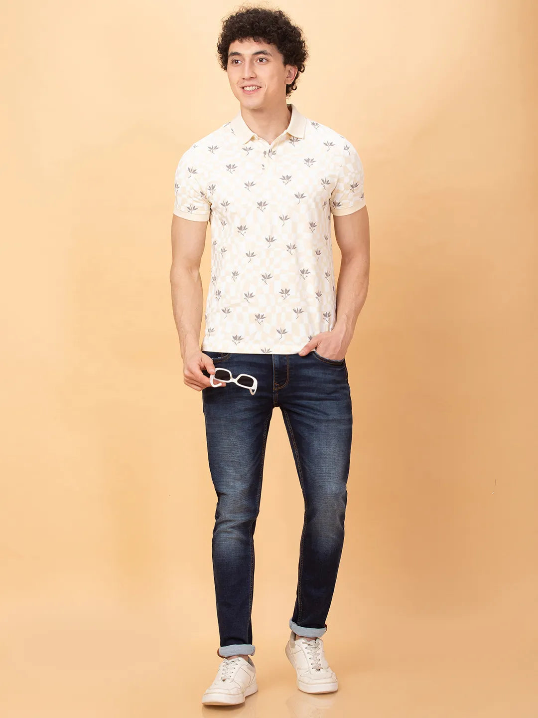 Being Human Clothing Mens-Top Polo Neck Chalk