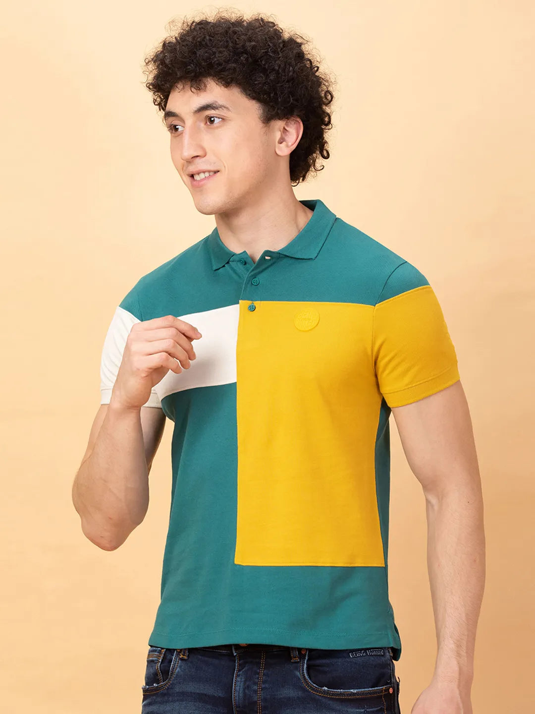 Being Human Clothing Mens-Top Polo Neck Green