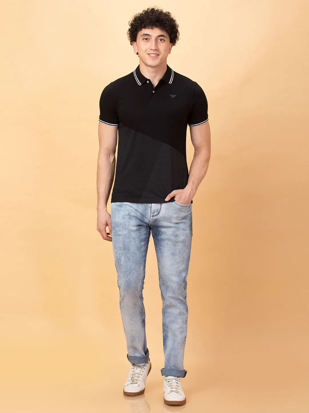 Being Human Clothing Mens-Top Polo Neck Black