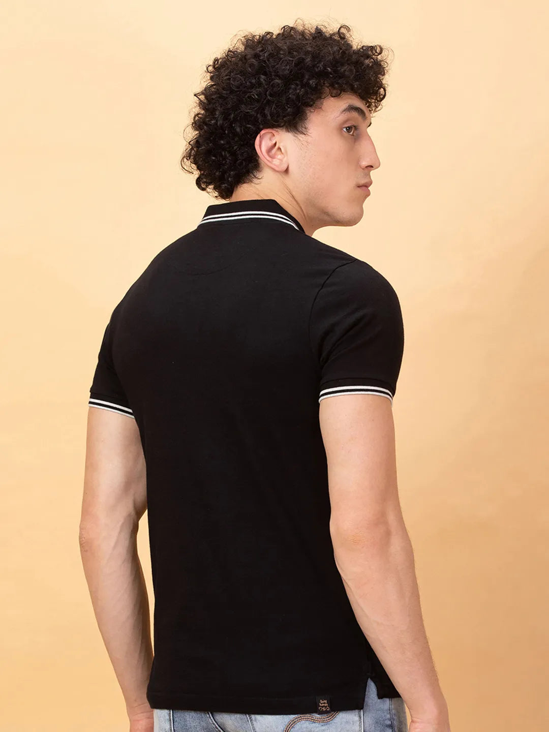 Being Human Clothing Mens-Top Polo Neck Black