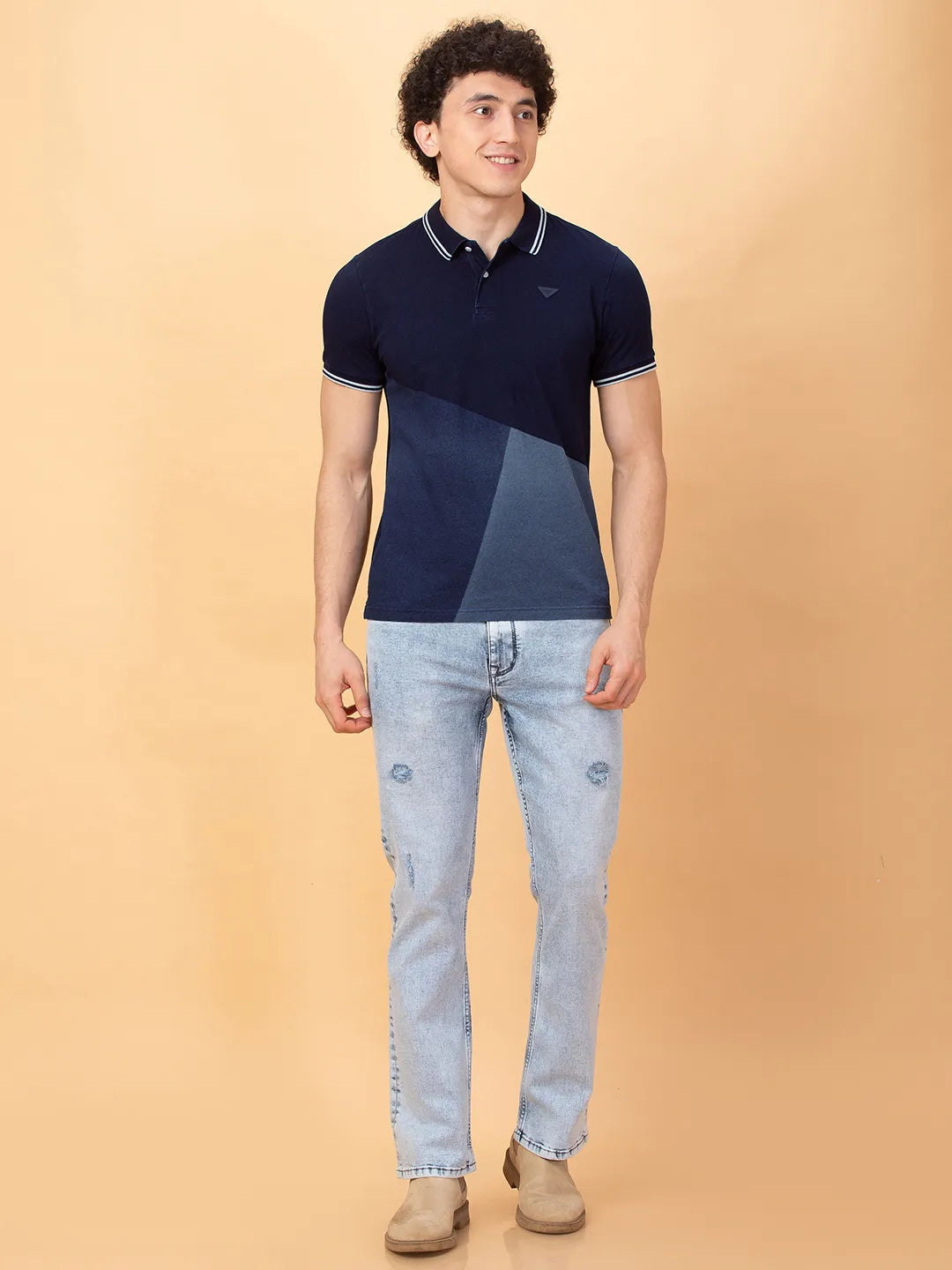 Being Human Clothing Mens-Top Polo Neck Indigo