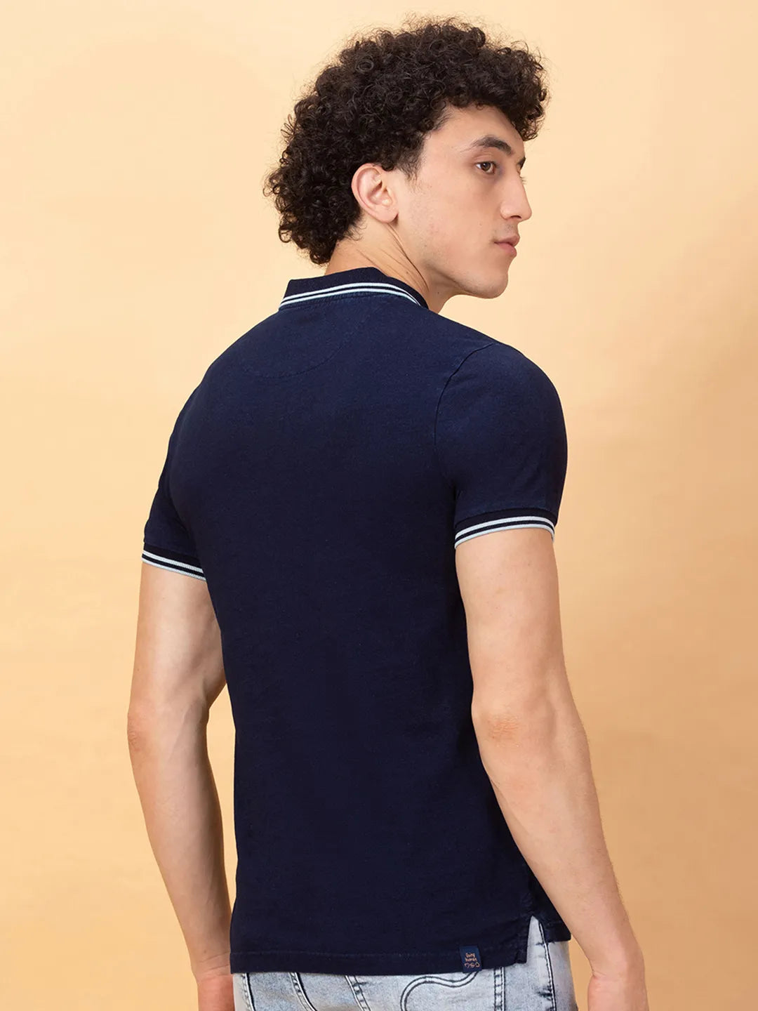 Being Human Clothing Mens-Top Polo Neck Indigo