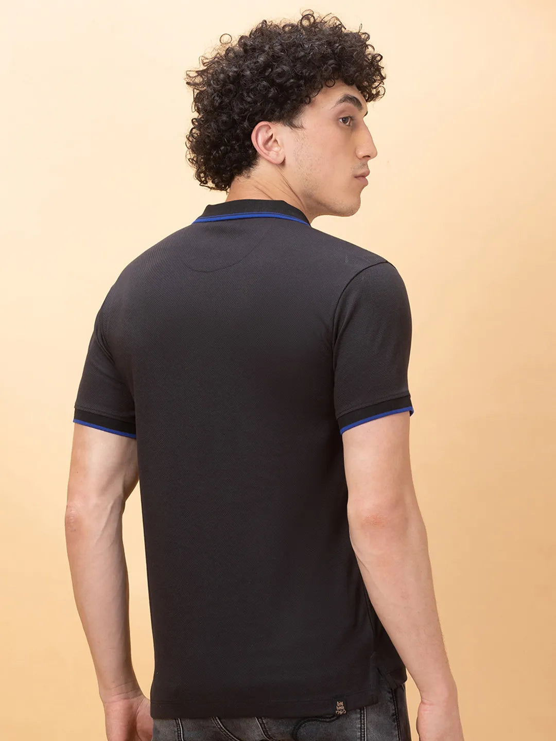 Being Human Clothing Mens-Top Polo Neck Black
