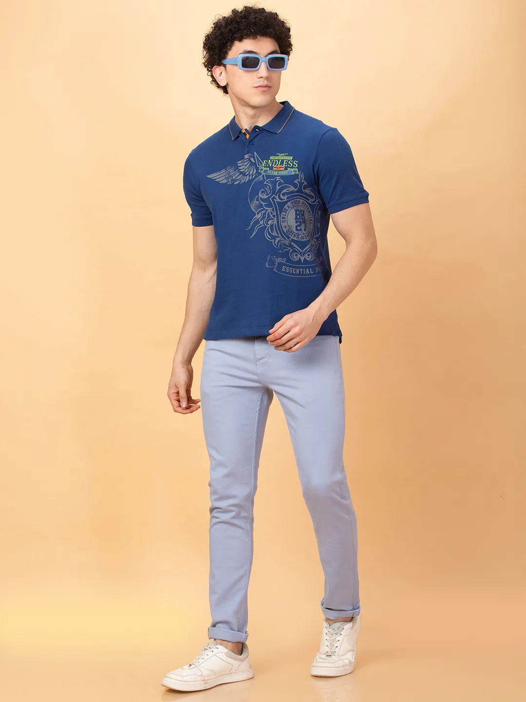 Being Human Clothing Mens-Top Polo Neck Navy