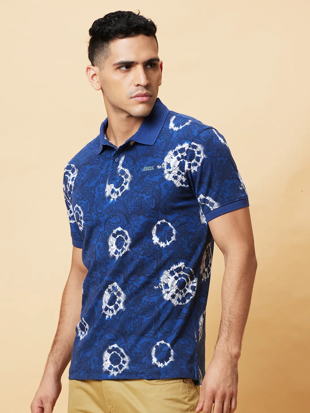 Being Human Clothing Mens-Top Polo Neck Deep Teal