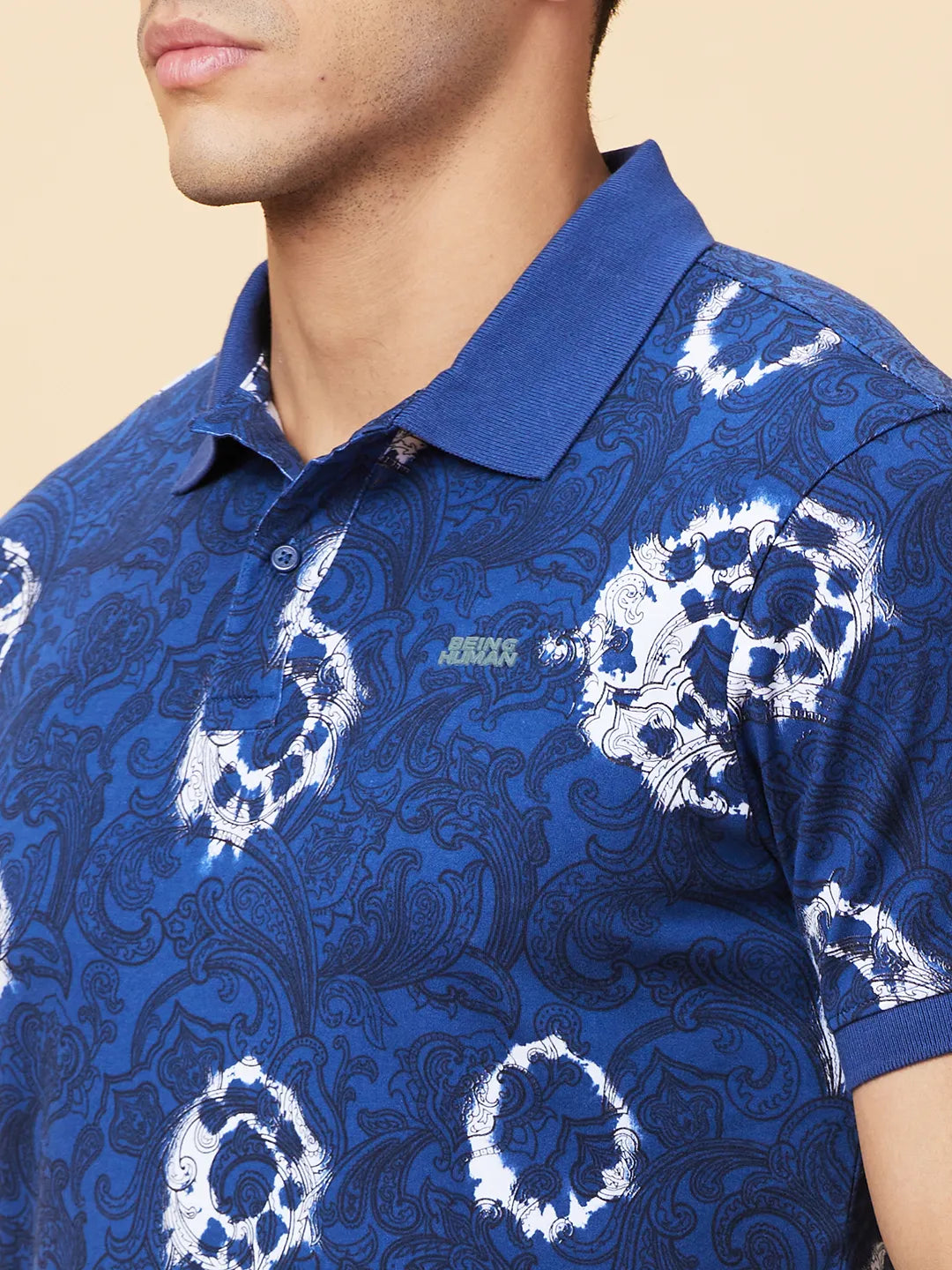 Being Human Clothing Mens-Top Polo Neck Deep Teal