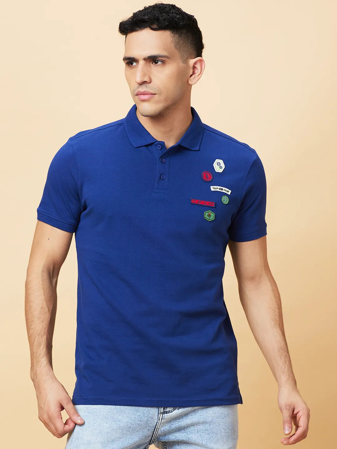 Being Human Clothing Mens-Top Polo Neck Navy