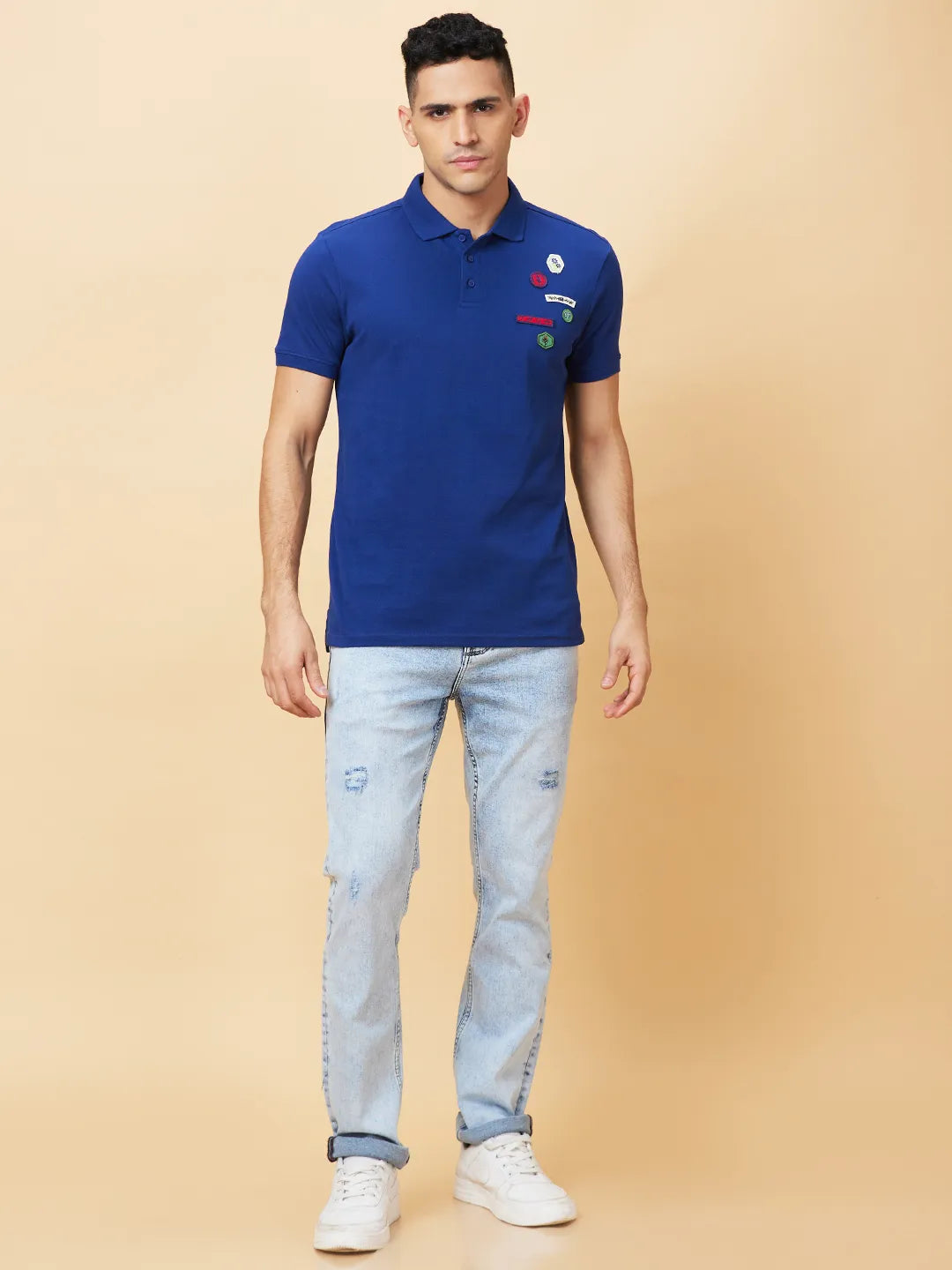 Being Human Clothing Mens-Top Polo Neck Navy