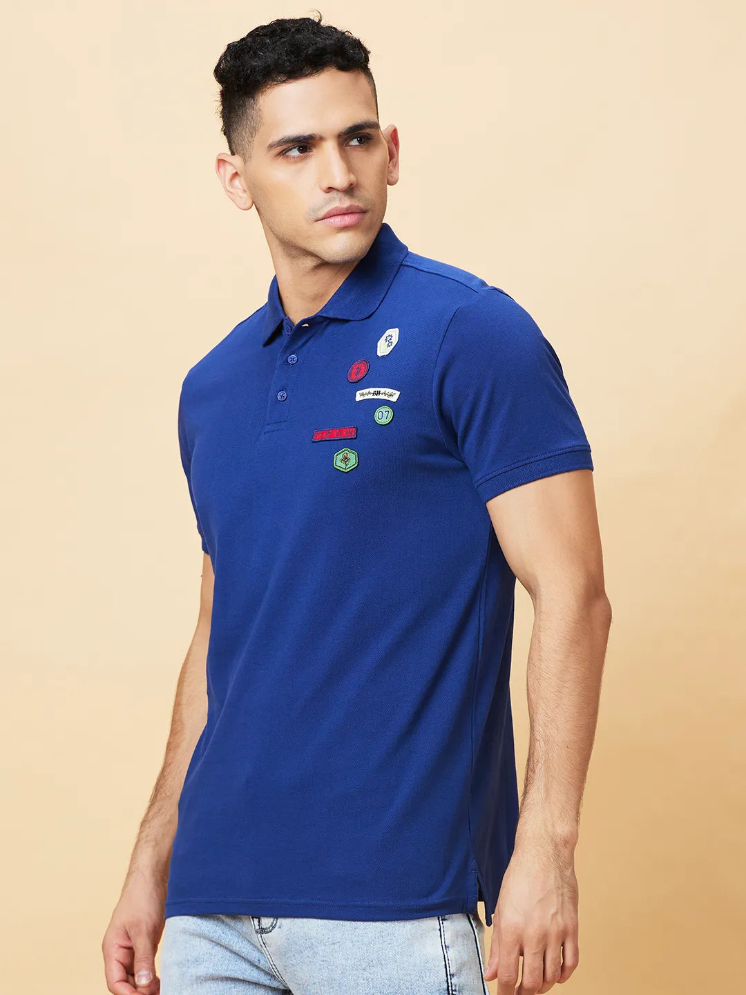 Being Human Clothing Mens-Top Polo Neck Navy