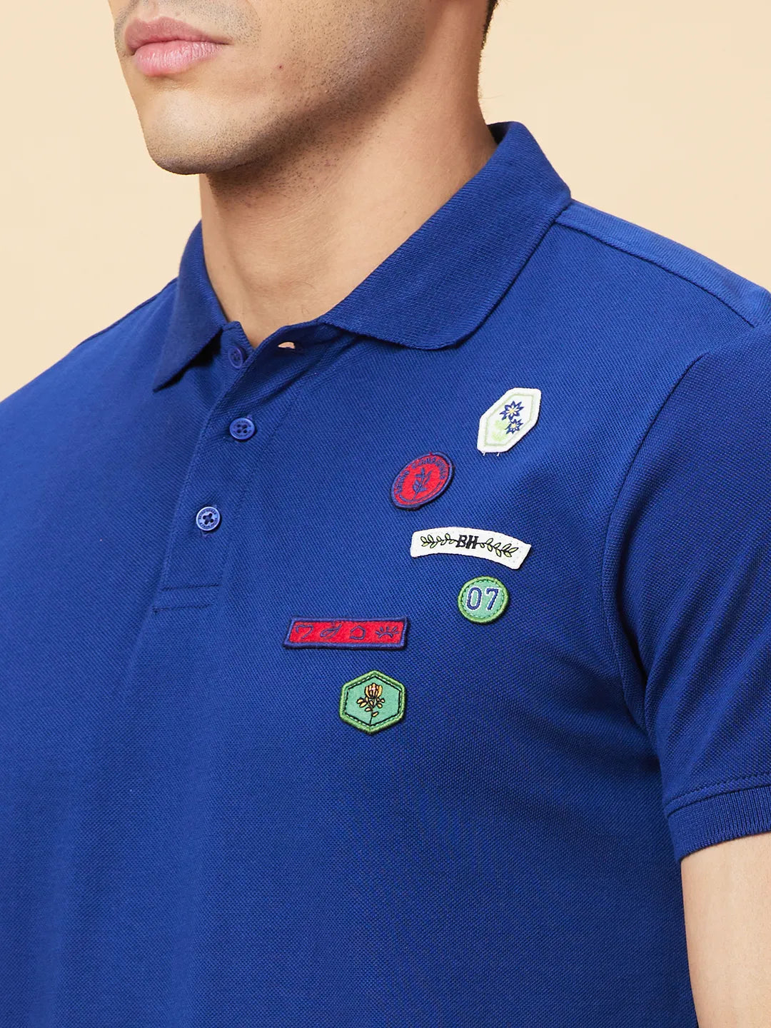 Being Human Clothing Mens-Top Polo Neck Navy