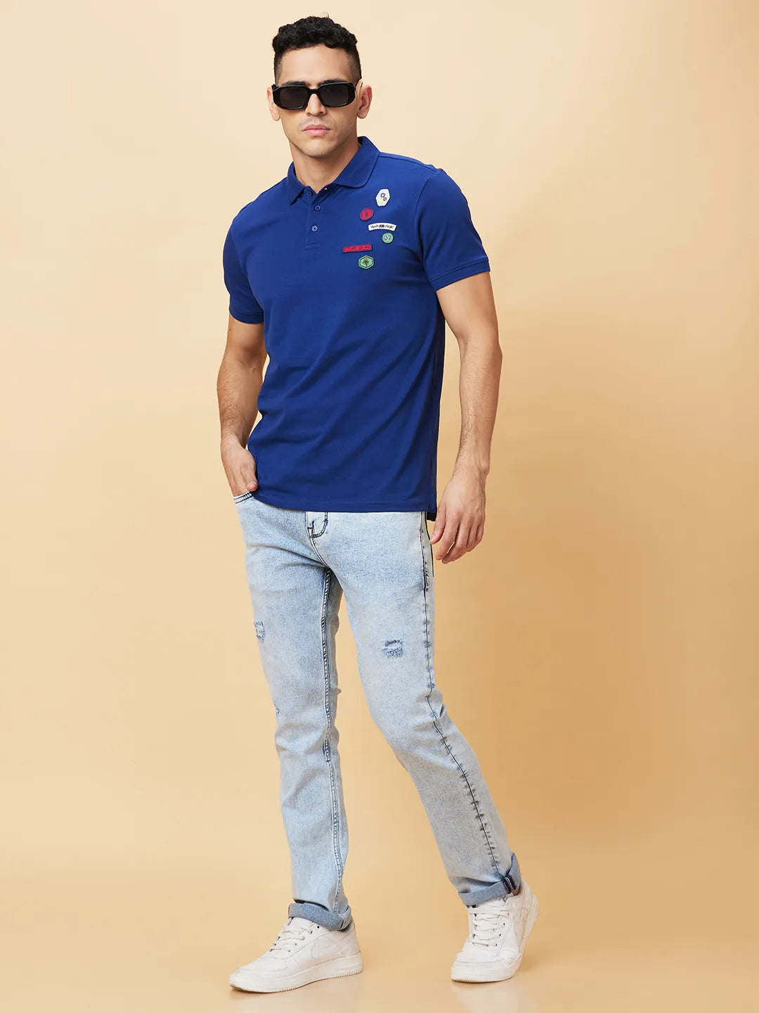 Being Human Clothing Mens-Top Polo Neck Navy