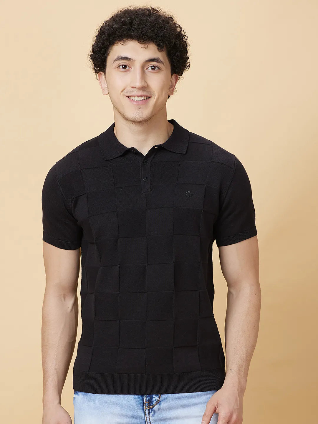 Being Human Clothing Mens-Top Polo Neck Black