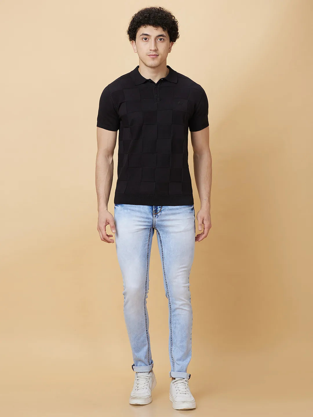 Being Human Clothing Mens-Top Polo Neck Black