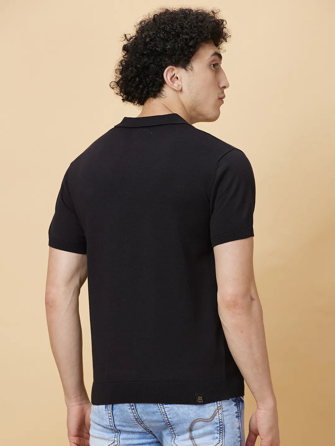 Being Human Clothing Mens-Top Polo Neck Black