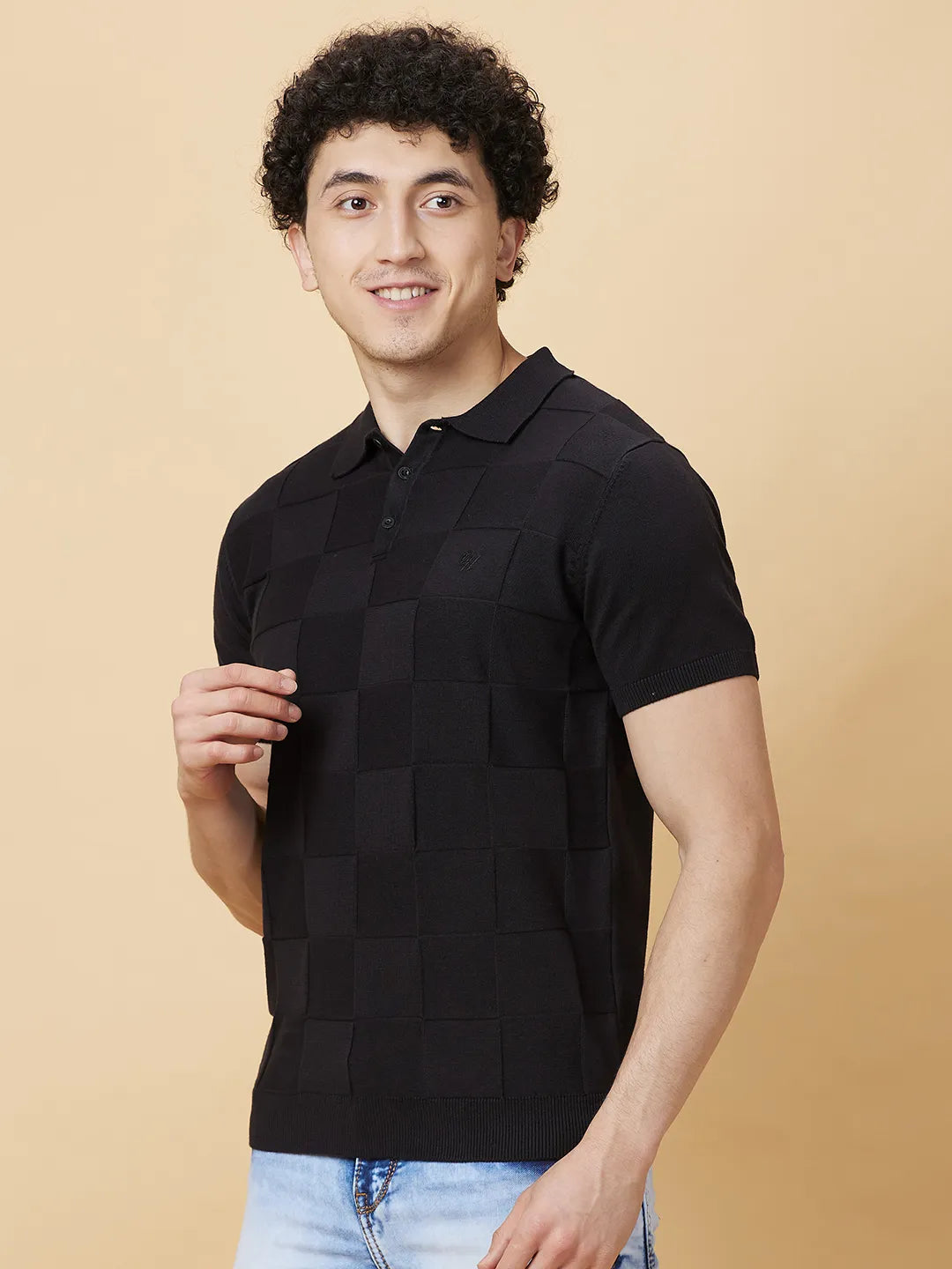 Being Human Clothing Mens-Top Polo Neck Black