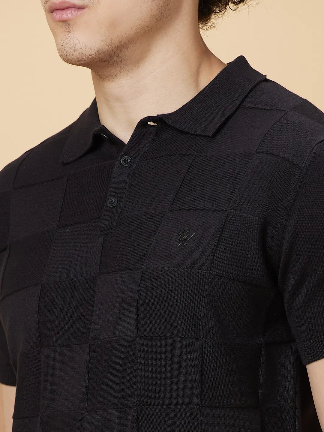 Being Human Clothing Mens-Top Polo Neck Black