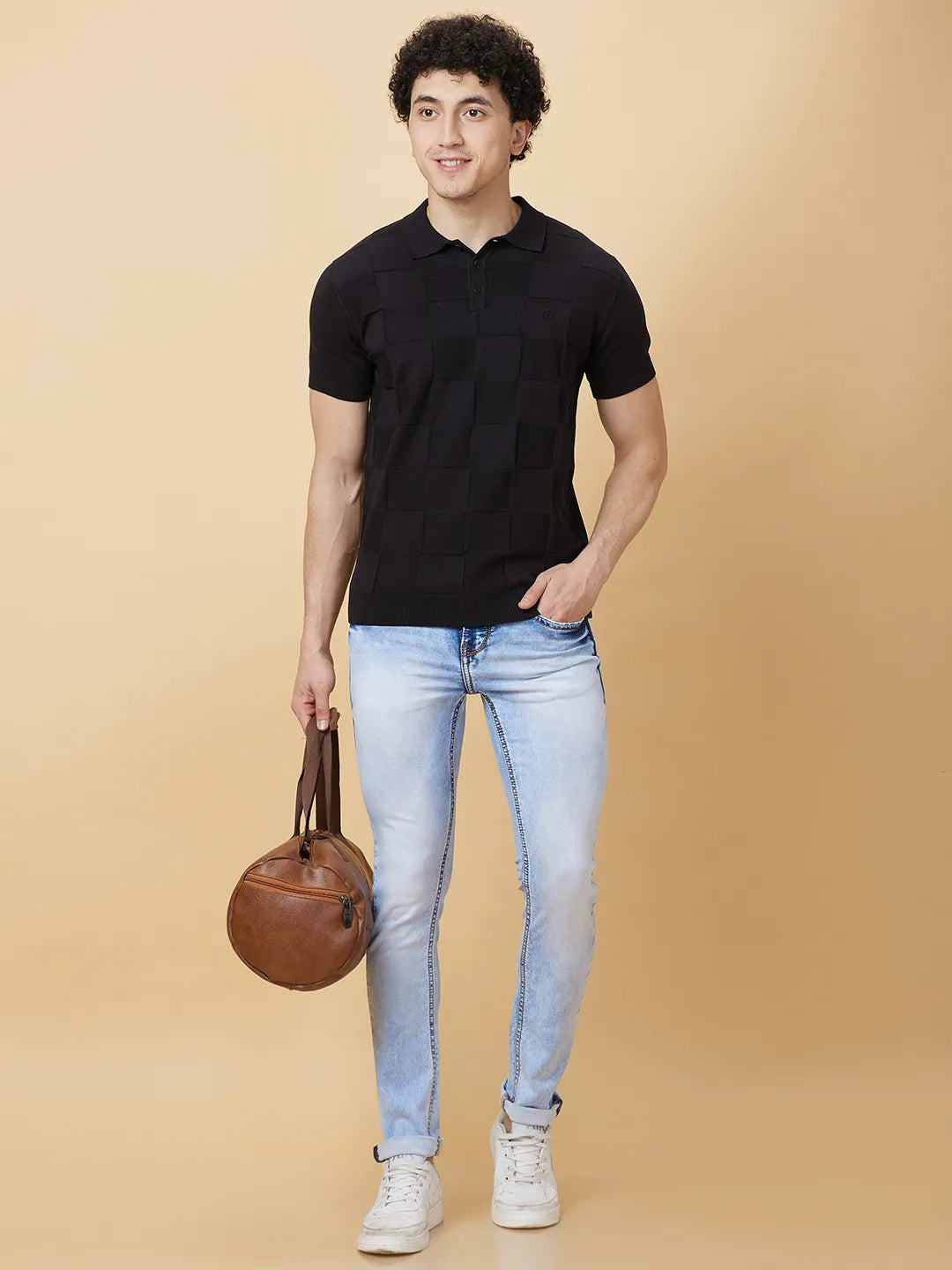 Being Human Clothing Mens-Top Polo Neck Black