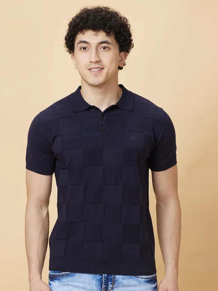 Navy Regular Fit Men's Polo T-Shirt