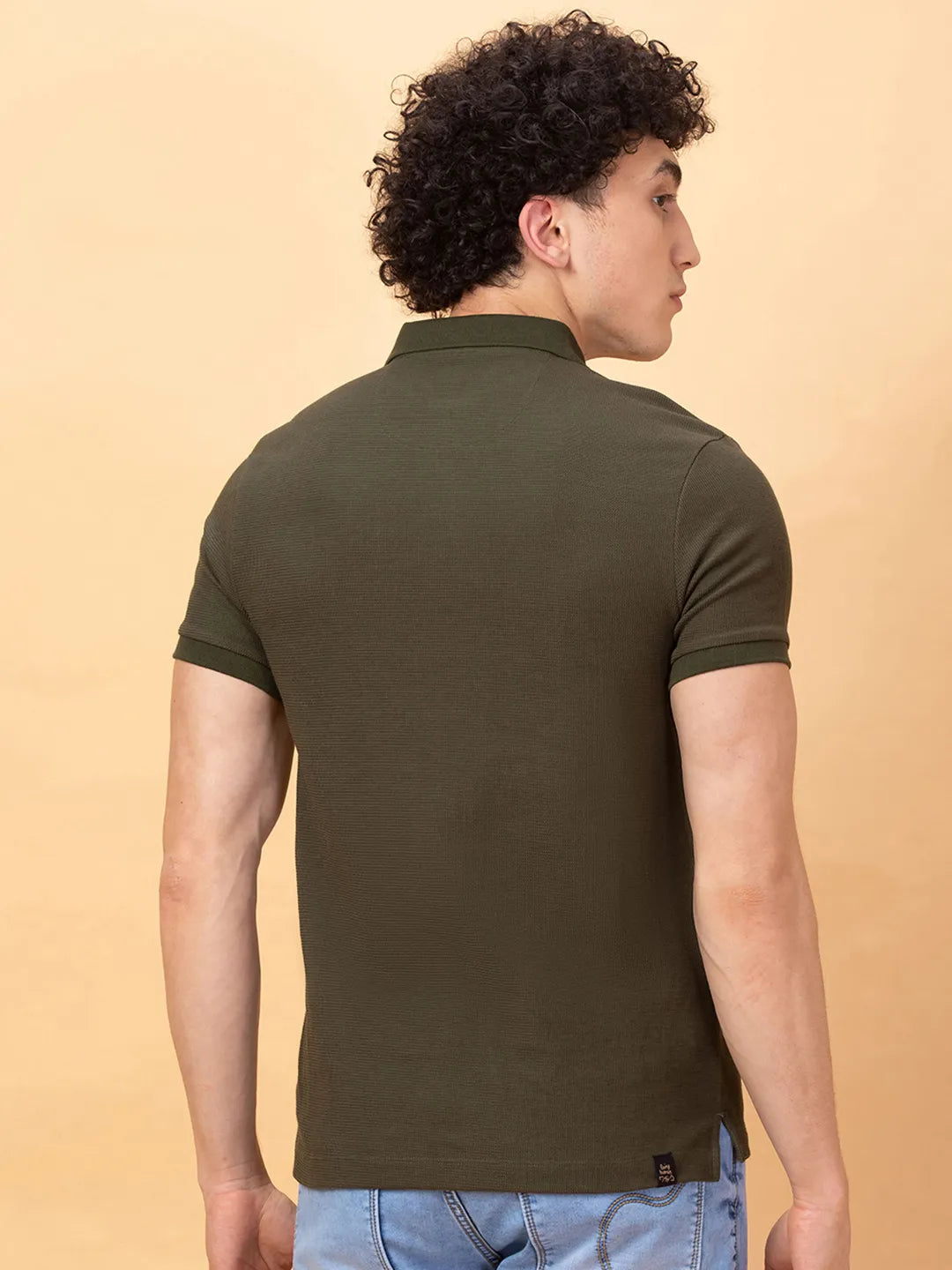 Being Human Clothing Mens-Top Polo Neck Dk.Olive
