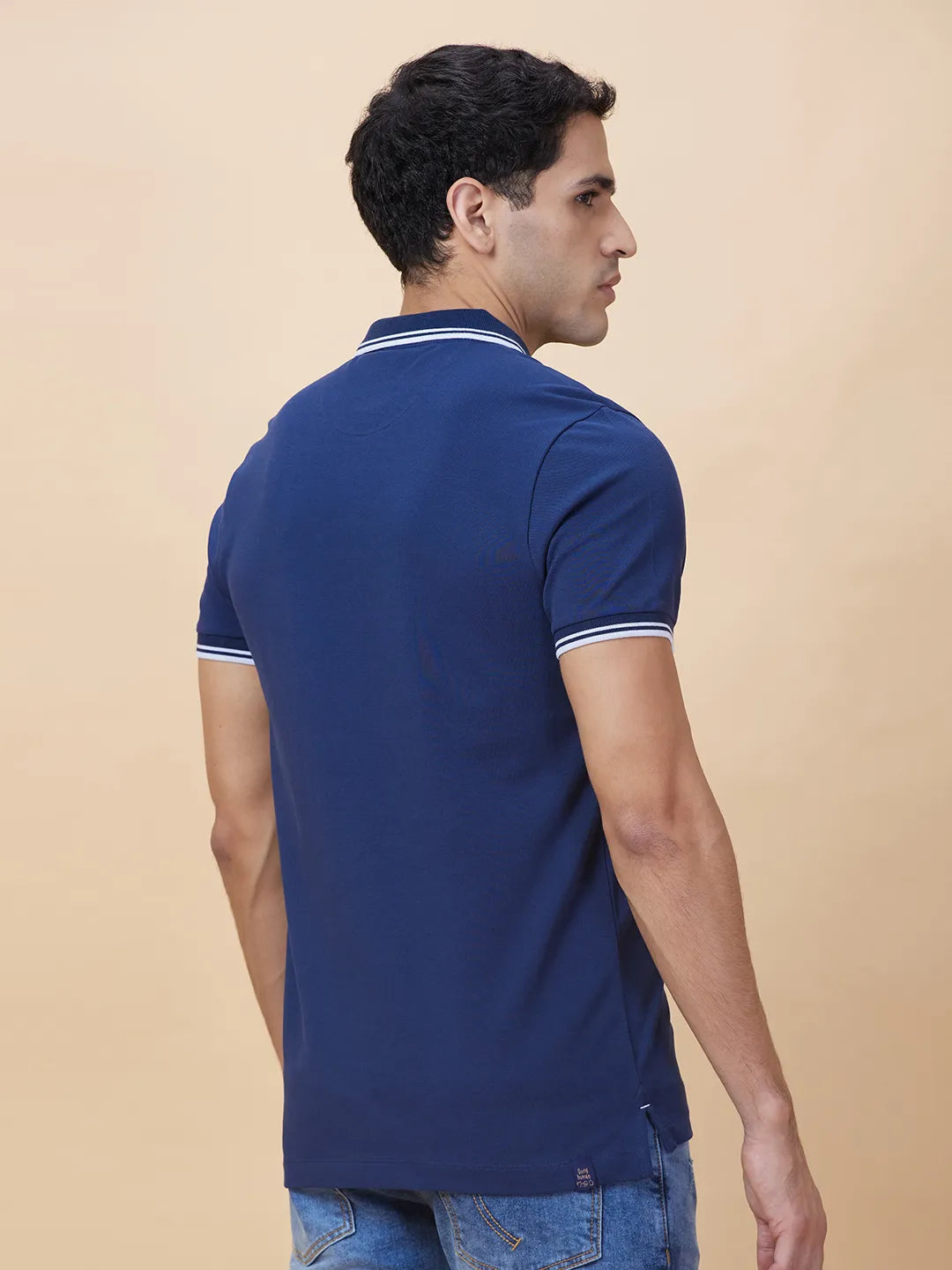 Being Human Clothing Mens-Top Polo Neck Navy