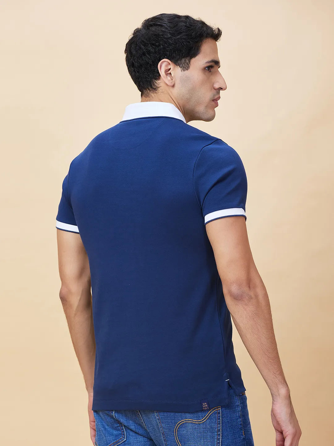 Being Human Clothing Mens-Top Polo Neck Navy