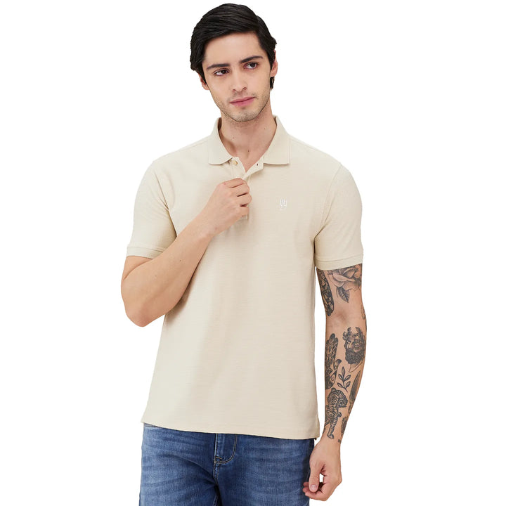 White Regular Fit Men's Polo T-Shirt