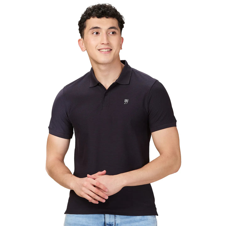 Grey Regular Fit Men's Polo T-Shirt by Being Human Clothing