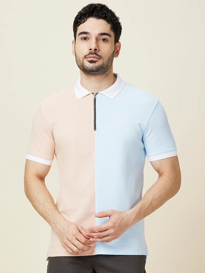 Multicolor Regular Fit Men's Polo T-shirt by Being Human Clothing