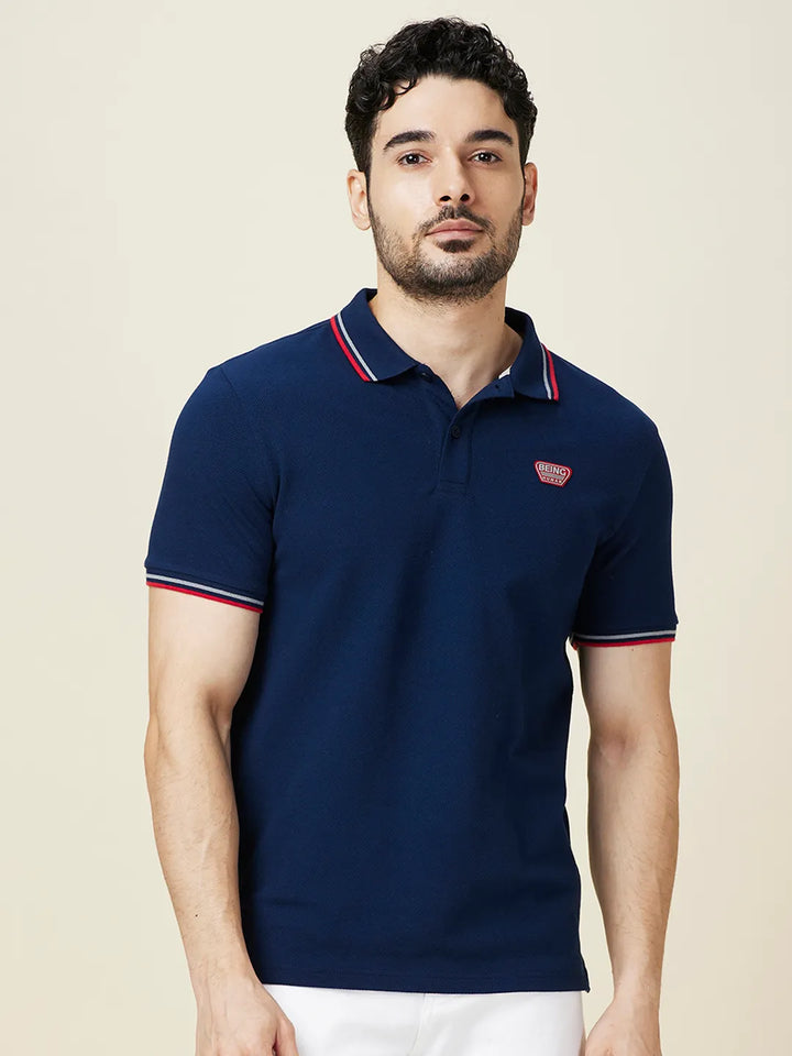 Navy Regular Fit Men's Polo T-Shirt