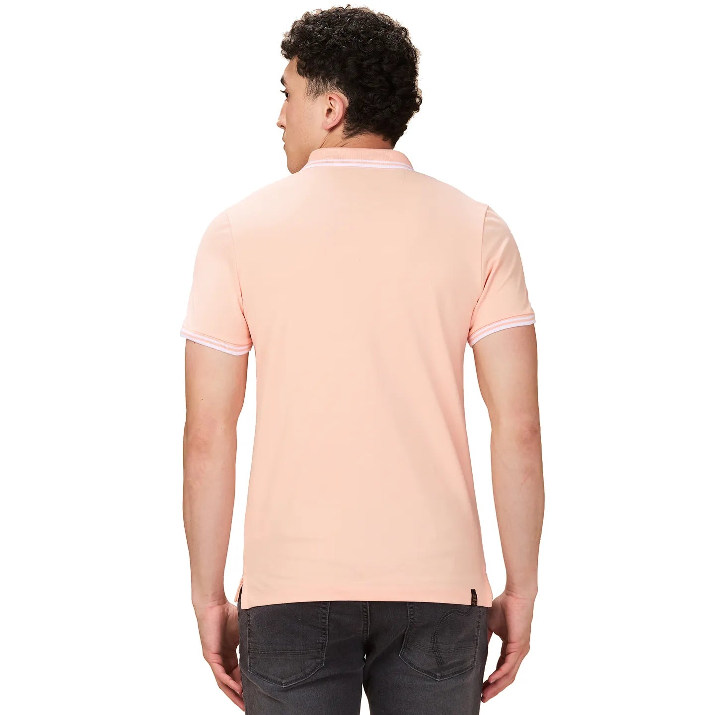 Being Human Clothing Men Orange Solid Polo Neck T-Shirt