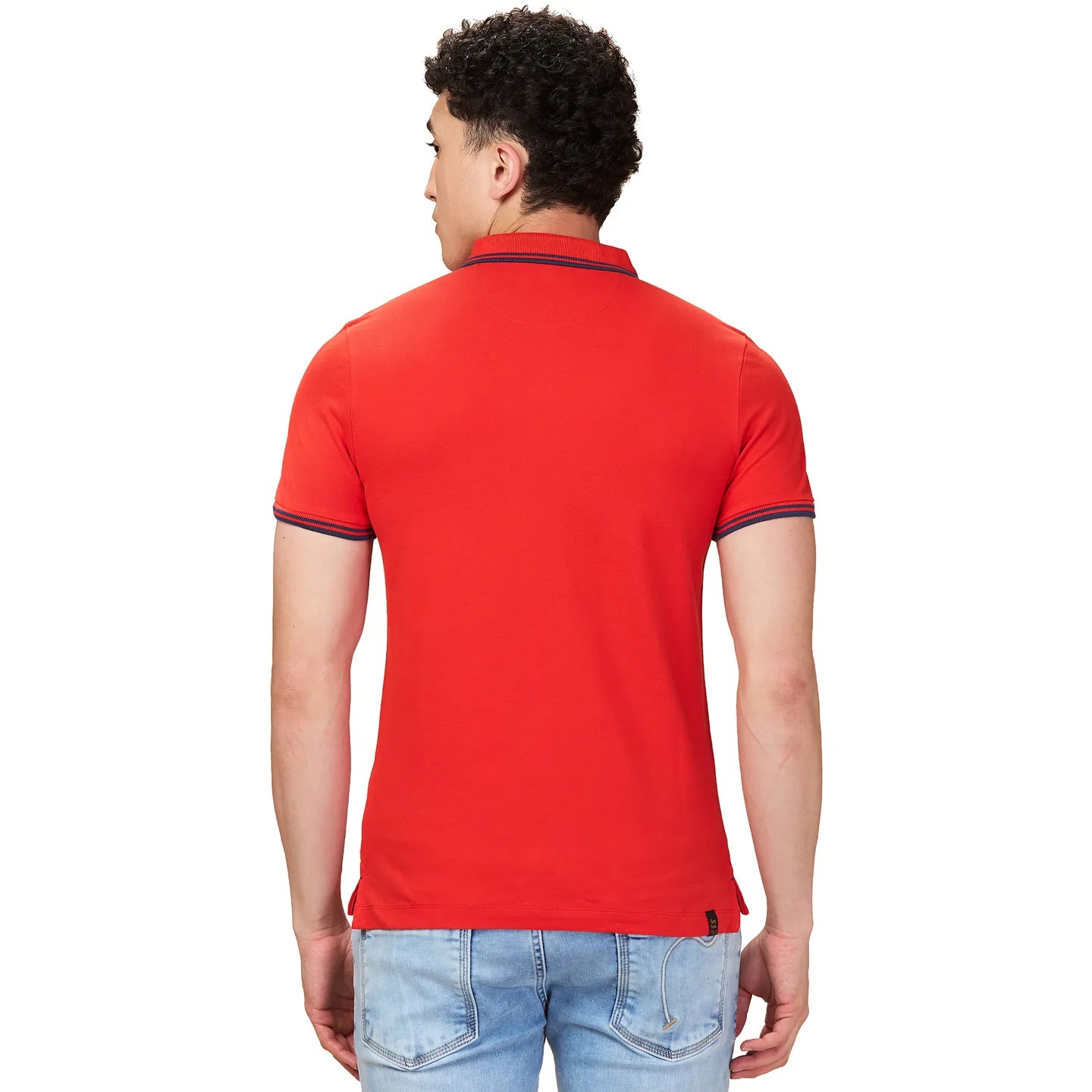 Being Human Clothing Men Red Solid Polo Neck T-Shirt