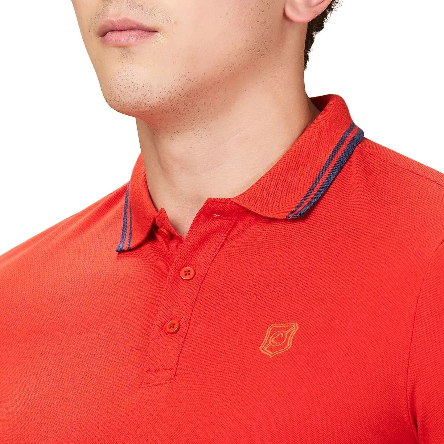 Being Human Clothing Men Red Solid Polo Neck T-Shirt