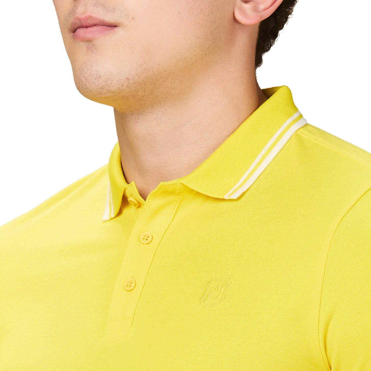 Being Human Clothing Men Yellow Solid Polo Neck T-Shirt