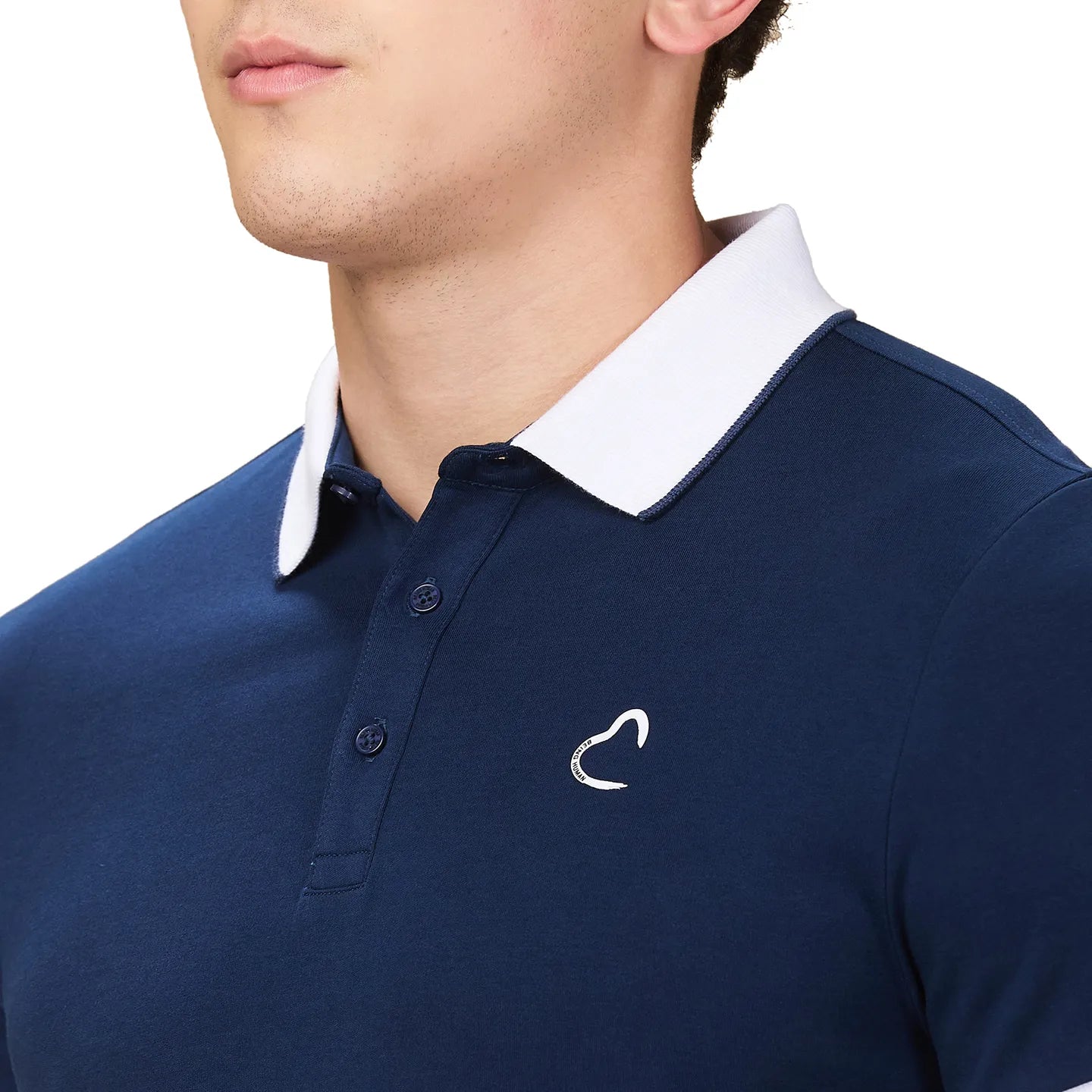 Being Human Clothing Men Blue Solid Polo Neck T-Shirt