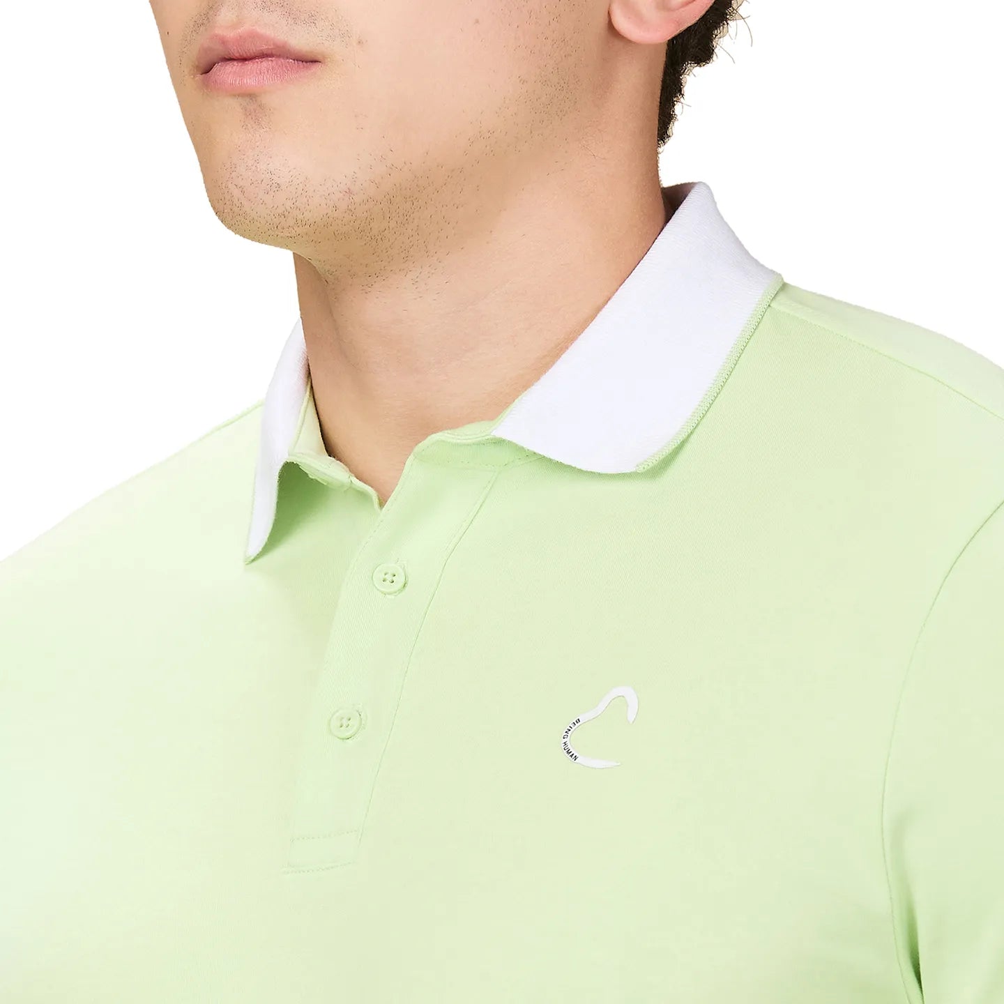 Being Human Clothing Men Green Solid Polo Neck T-Shirt