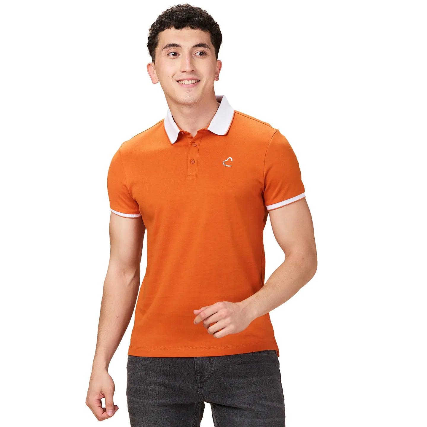 Being Human Clothing Men Brown Solid Polo Neck T-Shirt