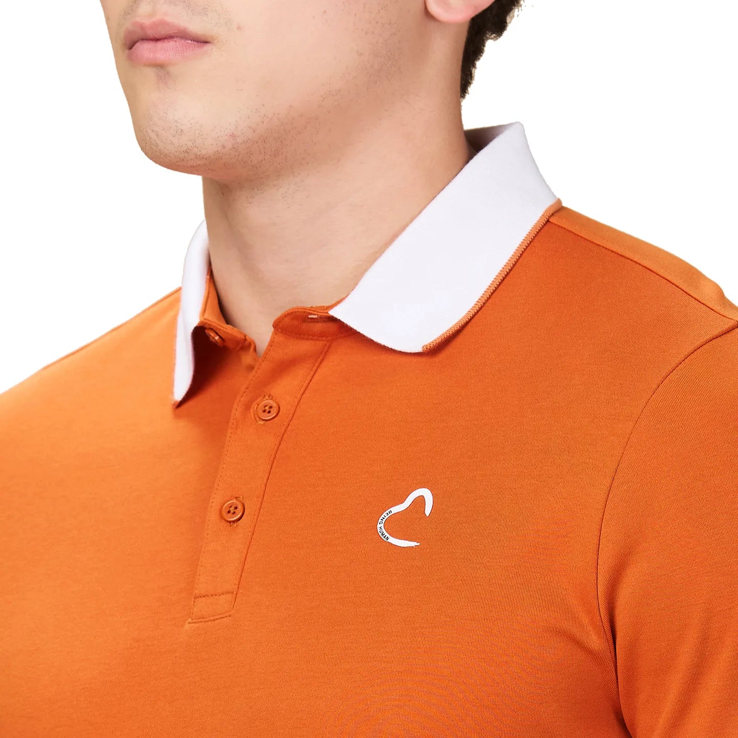 Being Human Clothing Men Brown Solid Polo Neck T-Shirt