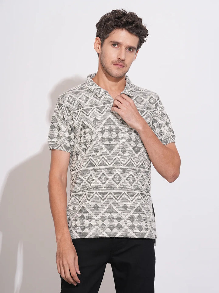 White Easy Fit Men's Polo T-Shirt by Being Human Clothing
