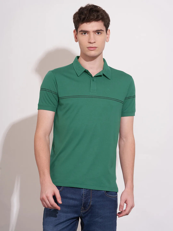 Green Regular Fit Men's Polo T-Shirt