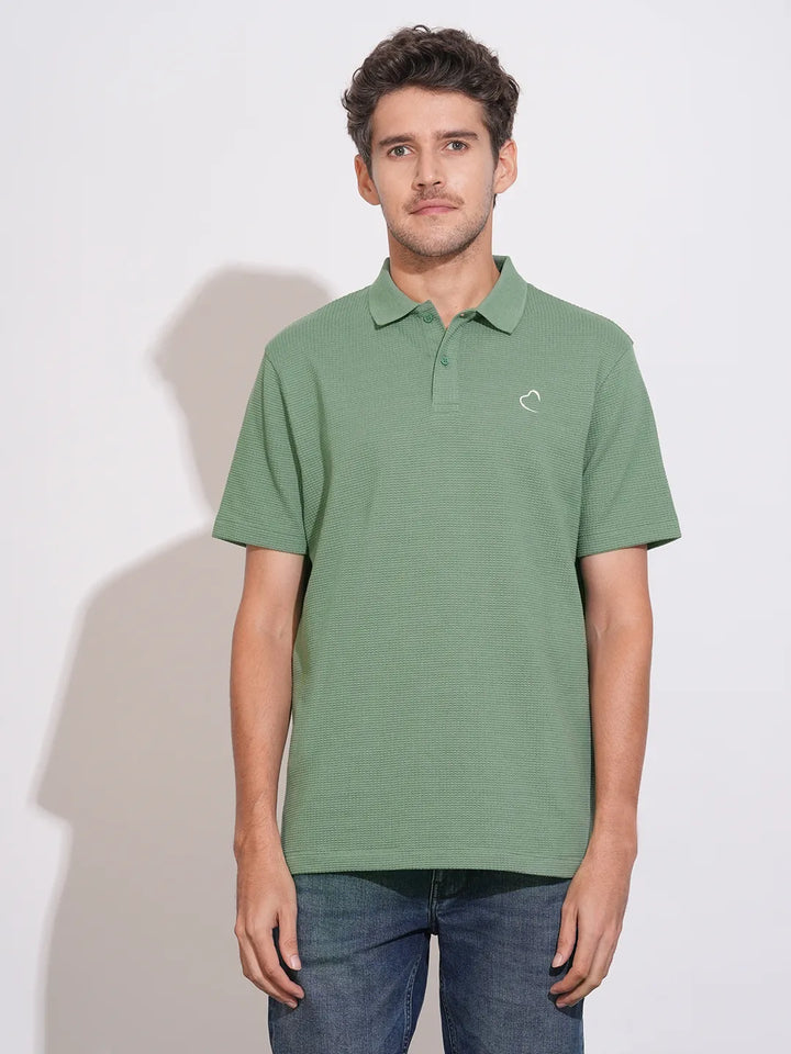 Green Easy Fit Men's Polo T-Shirt