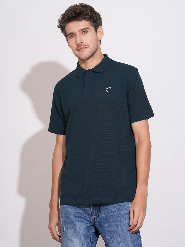 Navy Easy Fit Men's Polo T-Shirt