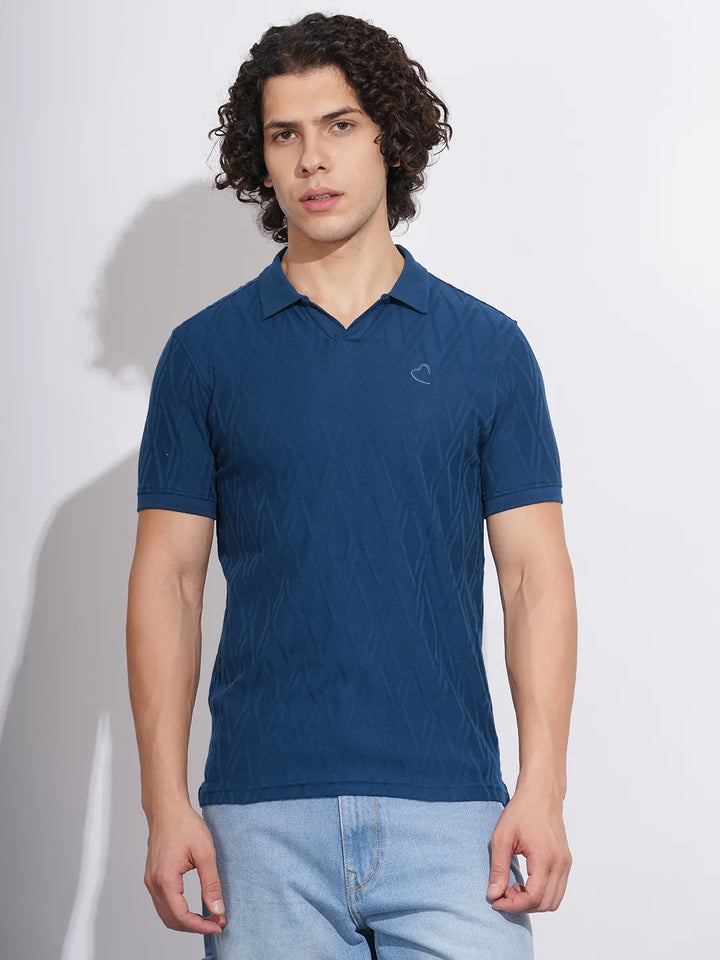 Navy Regular Fit Men's Polo T-Shirt by Being Human Clothing