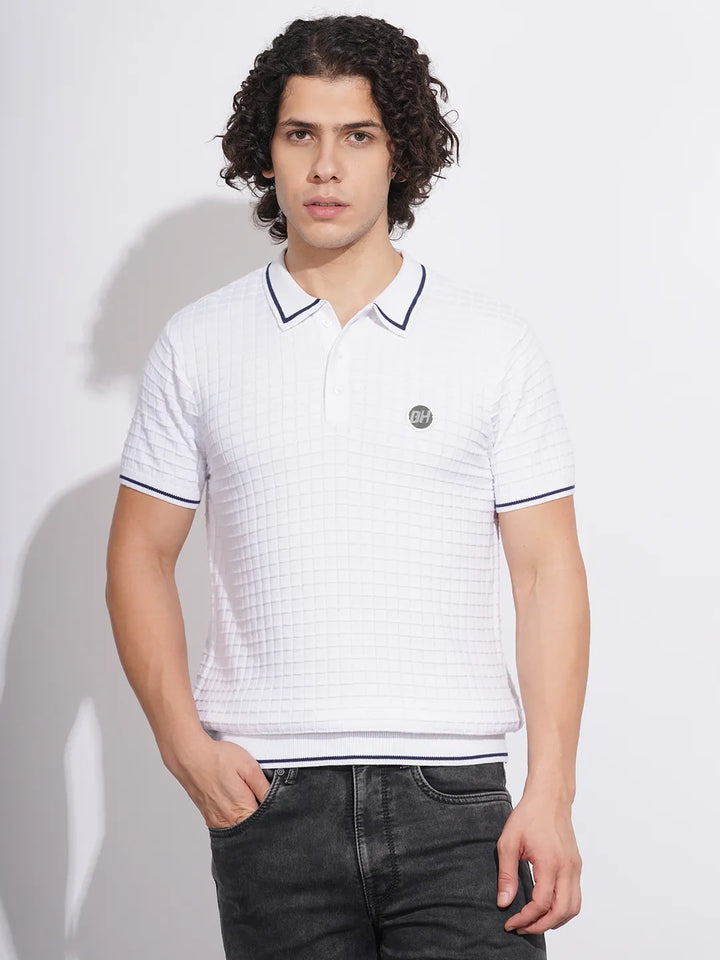 Blue Regular Fit Men's Polo T-Shirt