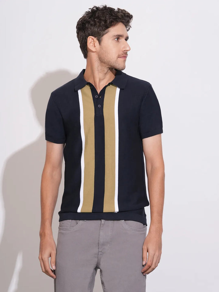 Navy Regular Fit Men's Polo T-Shirt