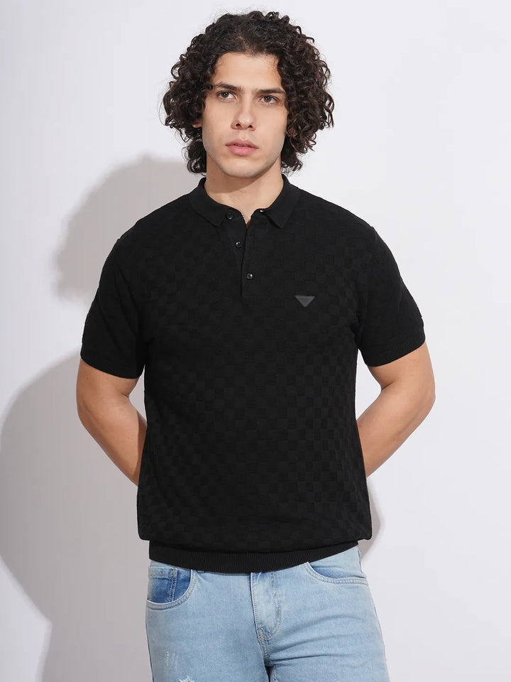 Blue Regular Fit Men's Polo T-Shirt