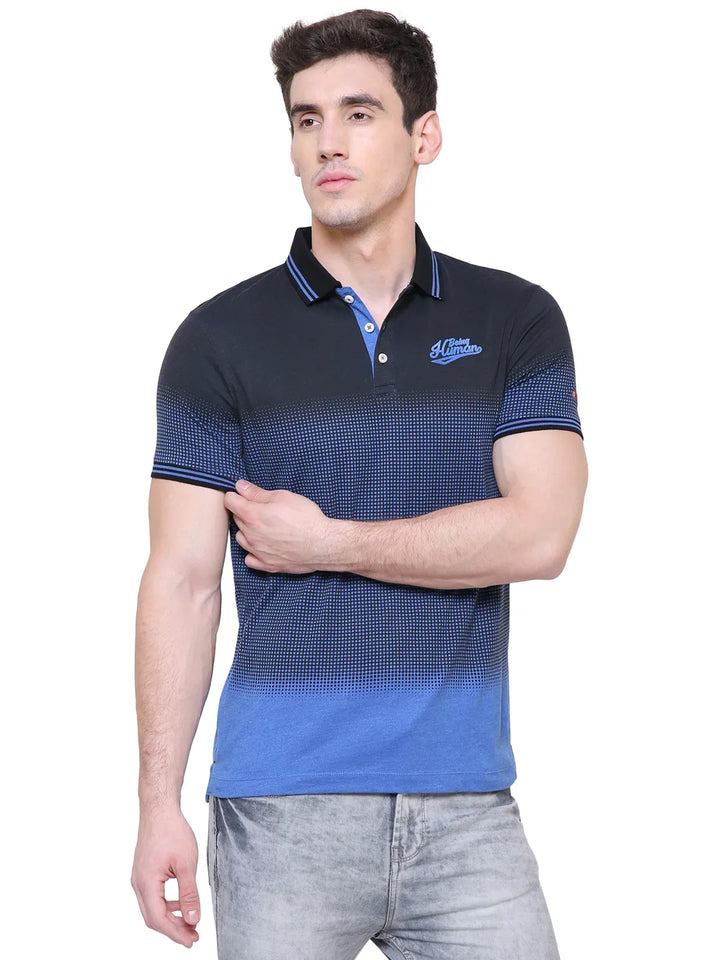 Blue Regular Fit Men's Polo T-Shirt
